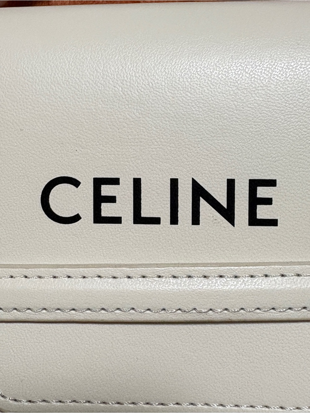 Celine Phone Pouch Crossbody Off White Leather Mini Bag Case New - Picture 2 of 12
